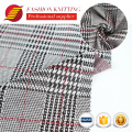 Classic checkered houndstooth brocade fabric polyester plain jacquard poly spandex fabric price per meter